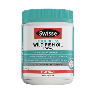 澳洲Swisse无腥味深海鱼油软胶囊1000mg 400粒