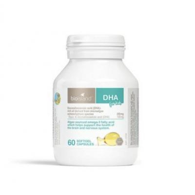 澳洲 bio island婴幼儿海藻油DHA胶囊60粒