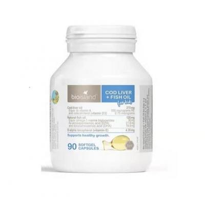 澳洲 bio island 婴幼儿鱼肝油 90粒 · 补充维生素AD